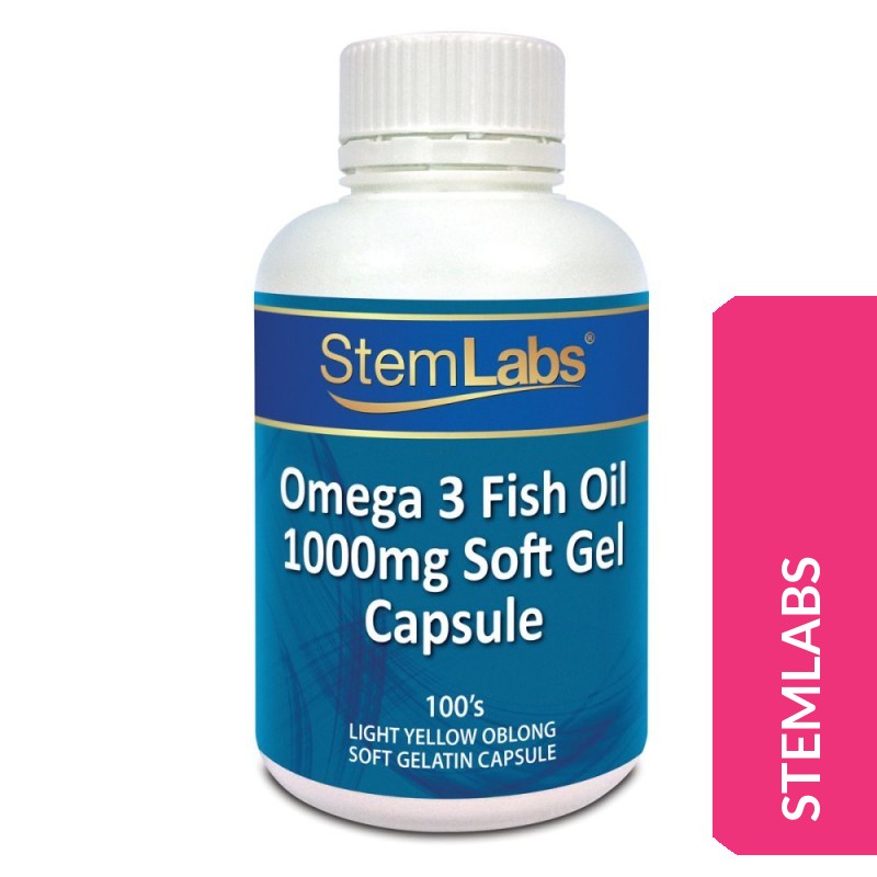 Stemlabs Omega 3 Fish Oil 1000mg Soft Gel 360's