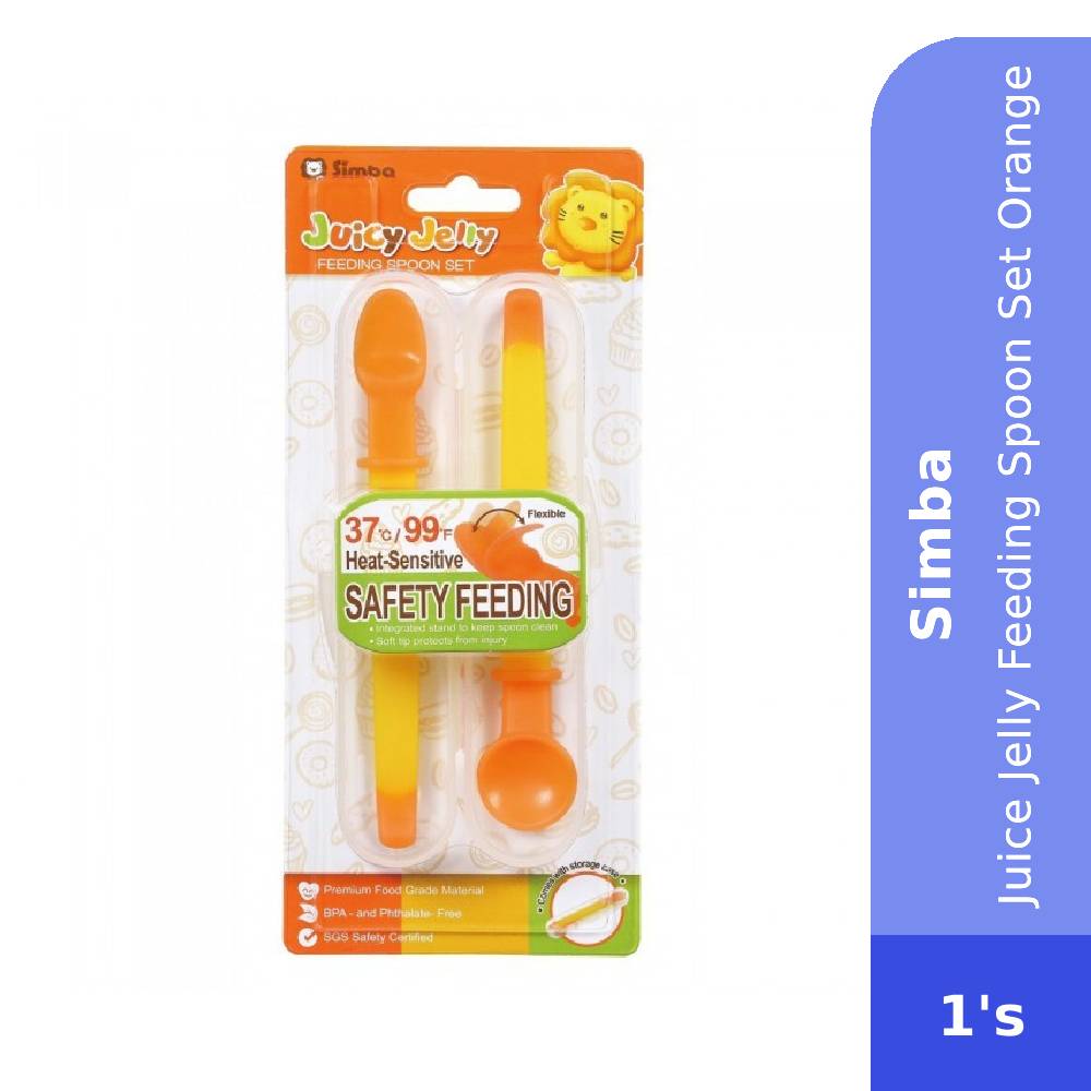 SIMBA Juicy Jelly Feeding Spoon Set Orange -Feeding Set Baby , Baby Feeding , Feeding Spoon Baby