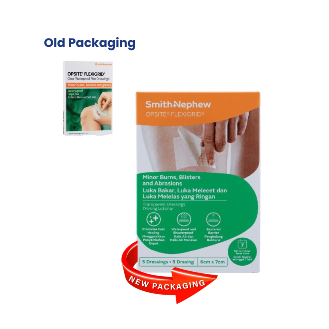 SMITH & NEPHEW Opsite Flexifix  6cm x 7cm 5's