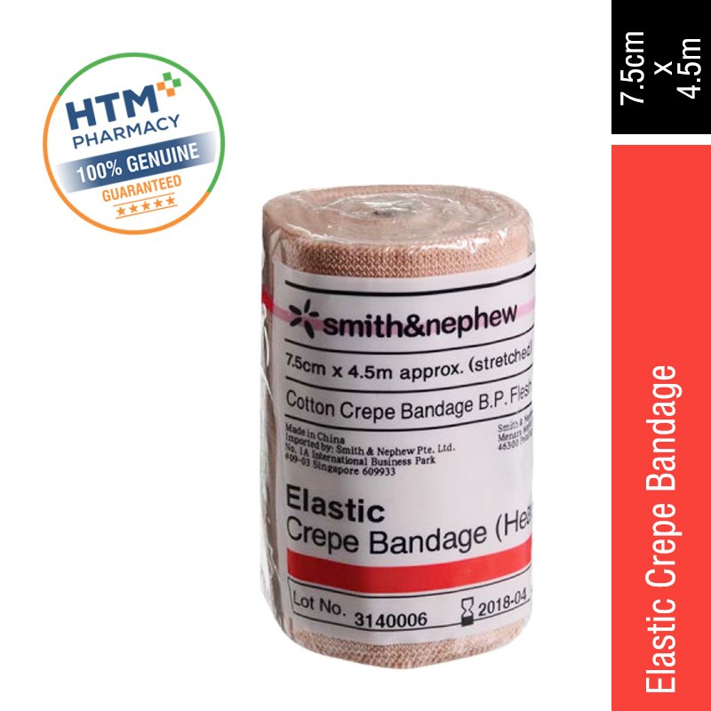 Smith & Nephew Elastic Crepe Bandage Heavy 7.5CM x 4.5M (STRETCHED)
