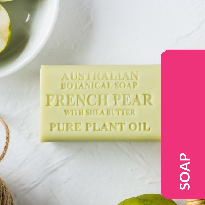 AUSTRALIAN BOTANICAL SOAP 200GM-PEAR & GINGER (french pear)