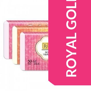 ROYAL GOLD TWIN TONE(3PLY)SOFT PACK 3PKx50SH(RGE50SX3)