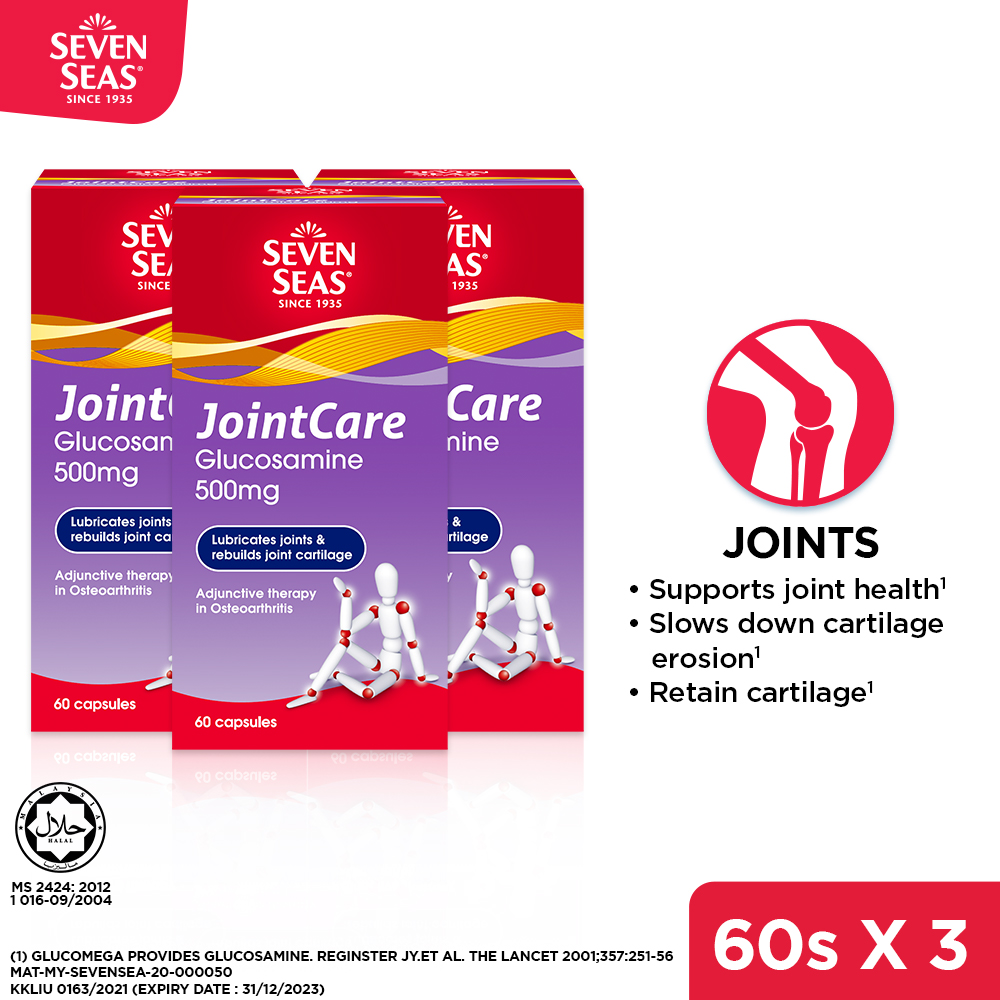 Seven Seas Jointcare Glucosamine 500mg 60's x 3