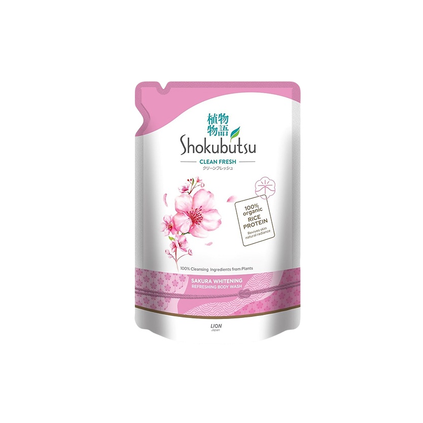 SHOKUBUTSU SHOWER FOAM 550G - SAKURA WHITENING