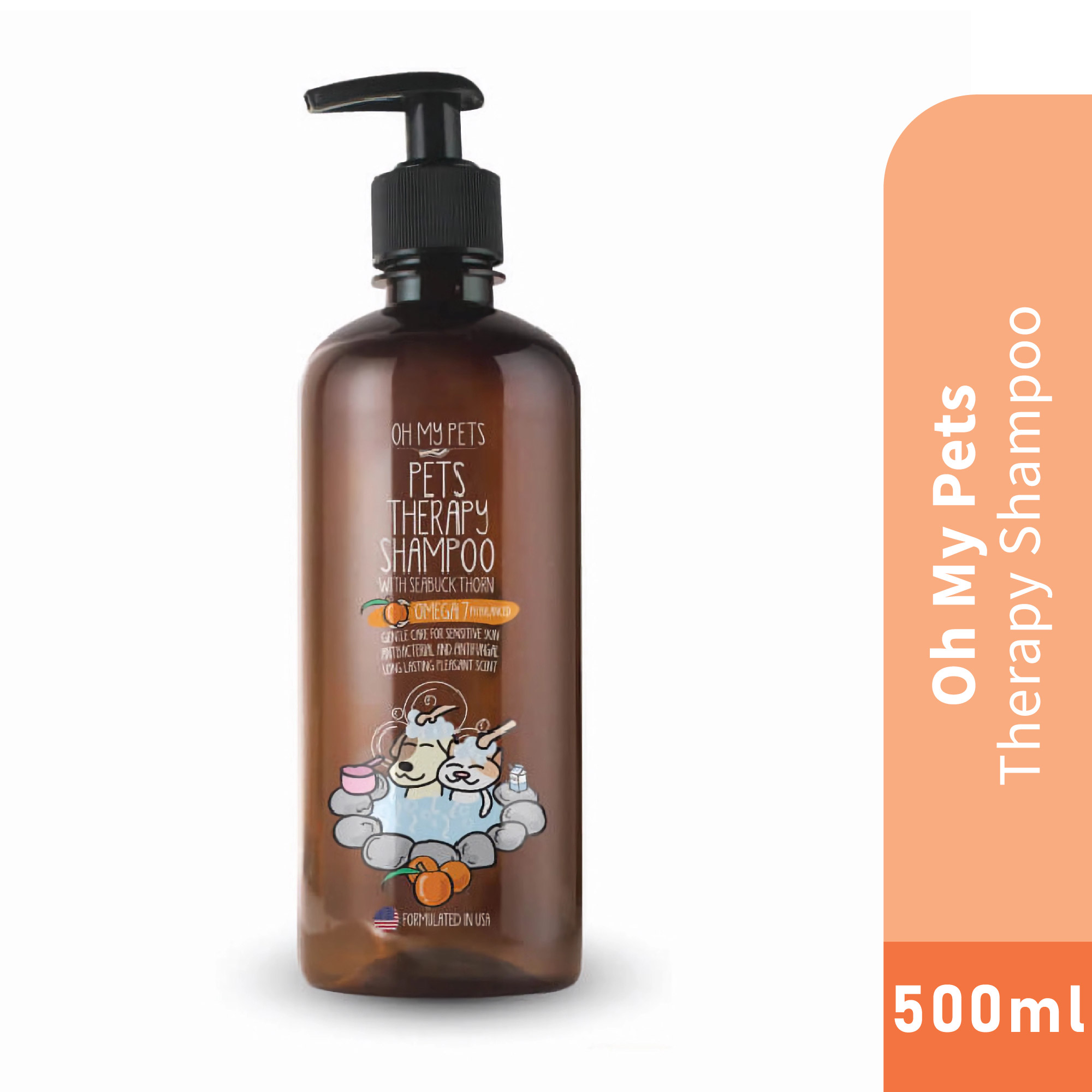 Oh My Pets Therapy Pet Shampoo 500ml Dog Cat Shampoo Kucing Anjing Shampoo 狗狗猫咪沐浴露