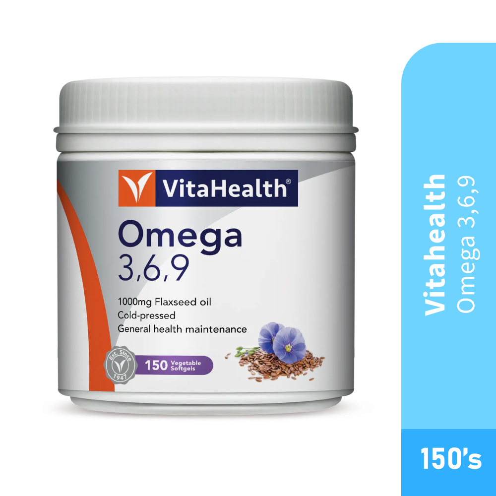 VITAHEALTH Omega 3,6,9 150's- Flaxseed Oil, Omega 3 6 9, Joint Supplement