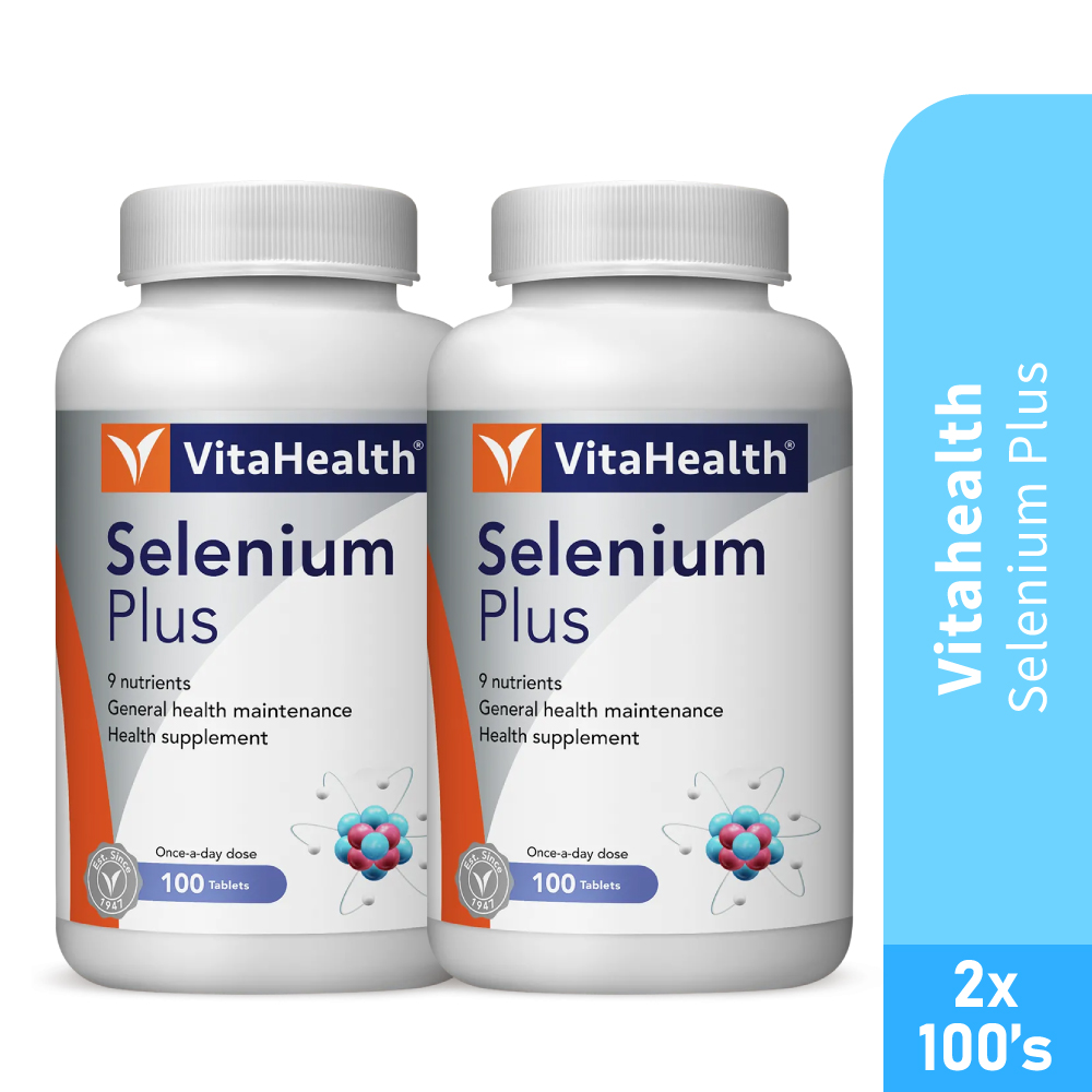 VITAHEALTH Selenium Plus 100's x2 - Vitamin A, Vitamin C, Vitamin E, Magnesium