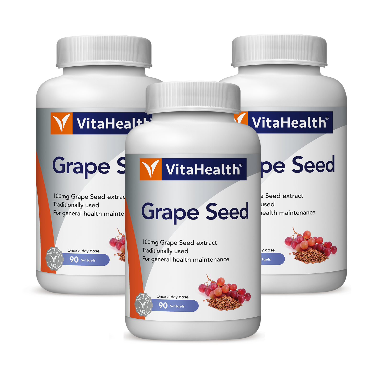 Vitahealth Grape Seed 90'S x 3