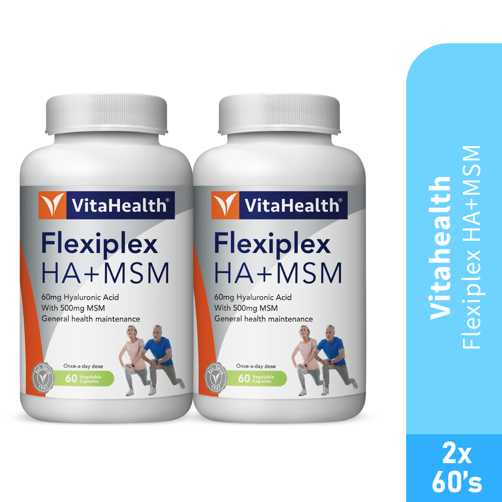 VITAHEALTH Flexiplex HA+MSM 2x 60'S- Hyaluronic Acid, Joint Supplement, Joint