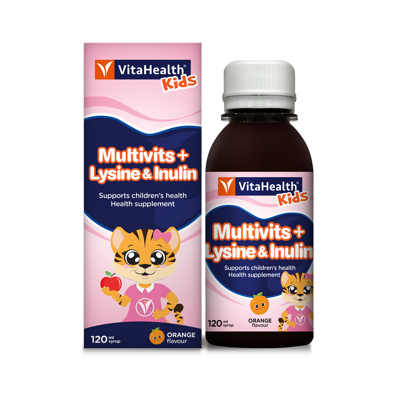 Vitahealth Kids Multivits + Lysine & Inulin Syrup 120ml