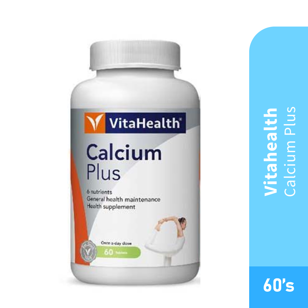 VITAHEALTH Calcium Plus 60's - Calcium, Magnesium, Vitamin D3