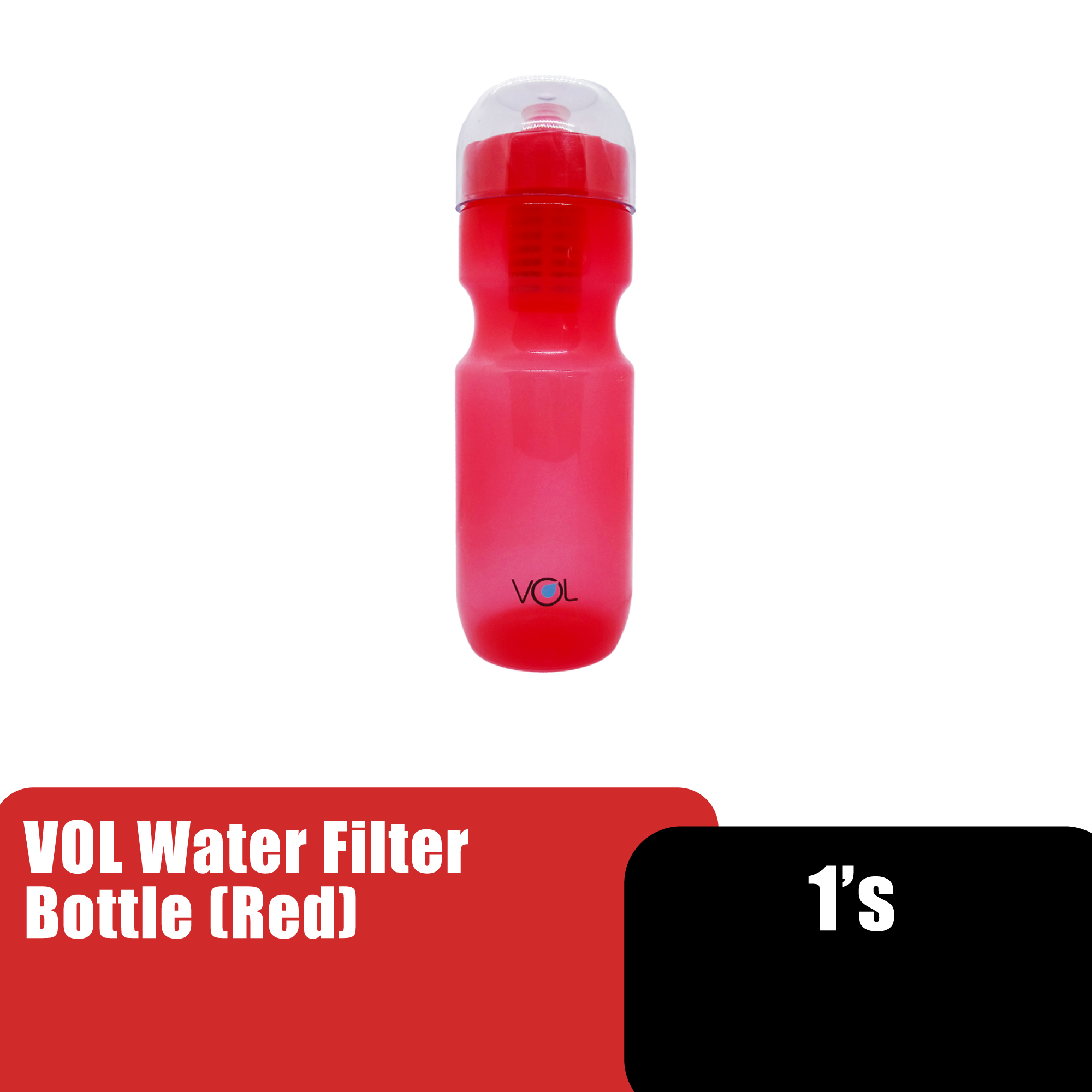 Vol Water Filter Bottle - RedVol Water Filter Travel Bottle, Hiking Bottle, Camping Bottle (水壶 / 水过滤器) - Blue