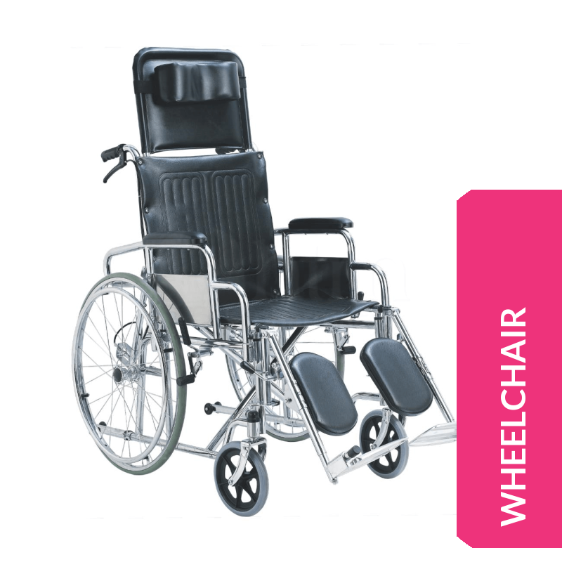 Steel Reclining Wheelchair 26KG - Capacity 100KG (MO903GC)