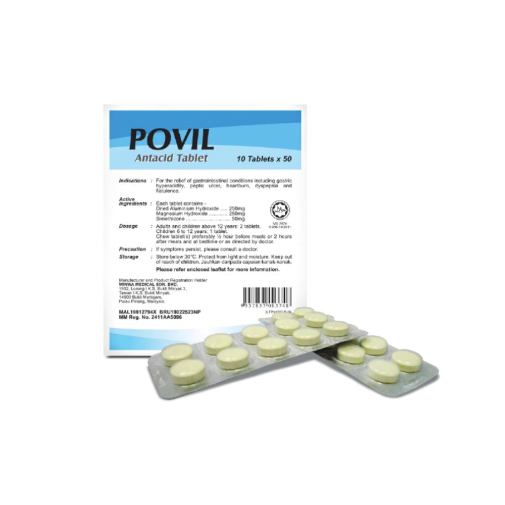 POVIL ANTACID  500's