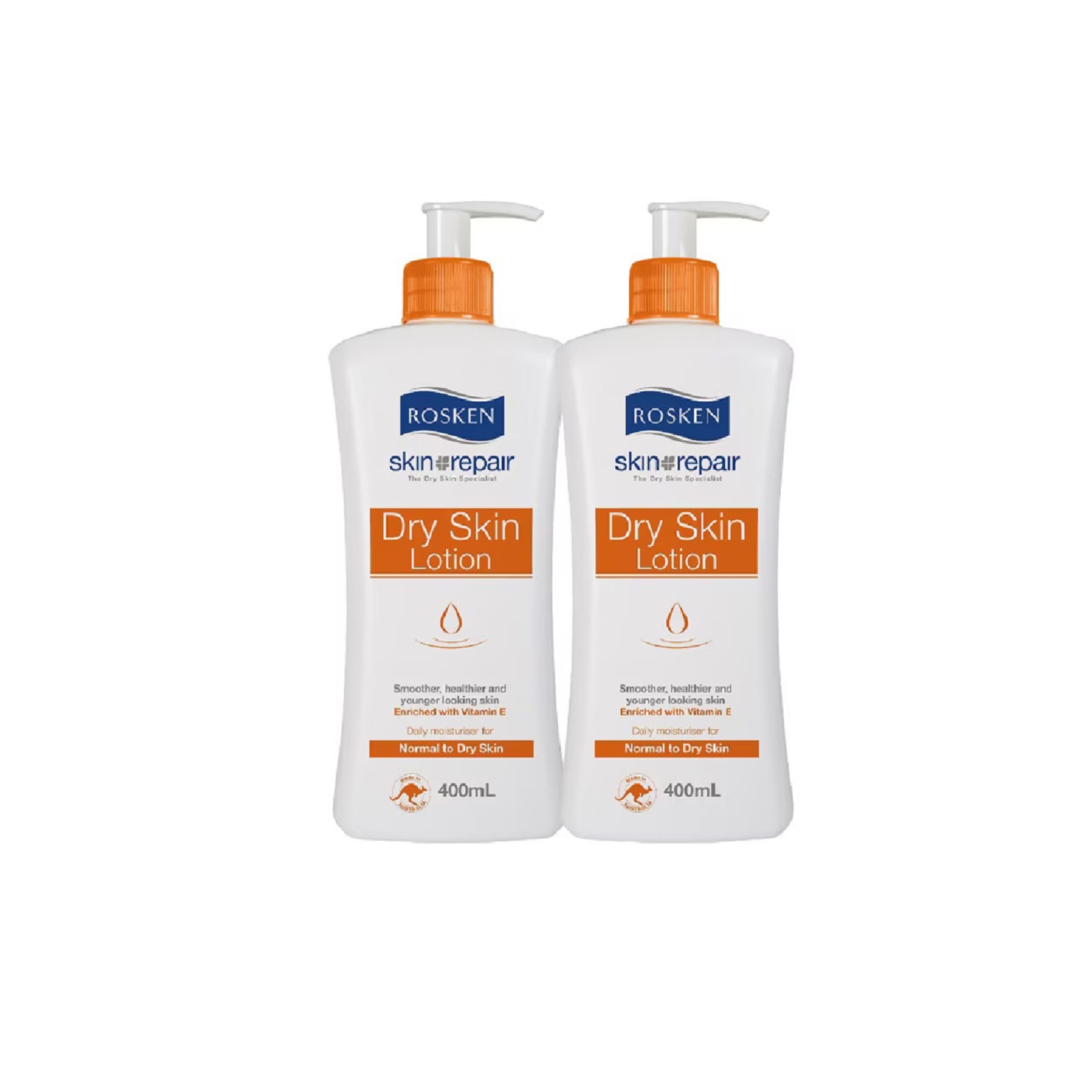 ROSKEN Dry & Sensitive Skin Body Lotion 400ml X 2 losyen kulit kering badan & tangan 皮膚 敏感 止癢身体乳
