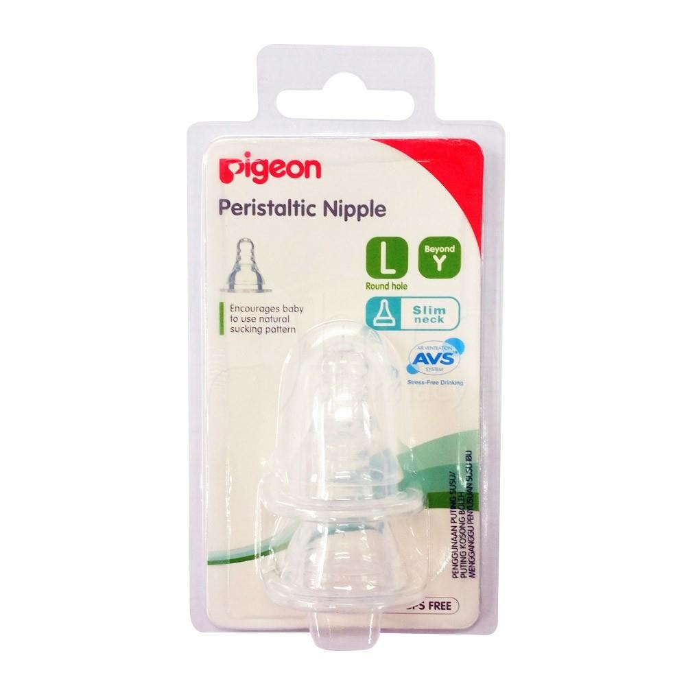 Pigeon Slim Neck Peristaltic Nipple - L size (01943)