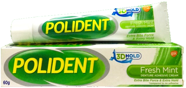 Polident Denture Adhesive Cream 60g (Fresh Mint)