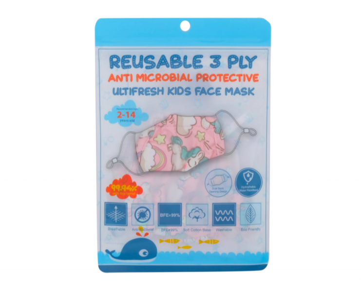 Ultifresh 3Ply Reusable Face Mask 1'S (Child)