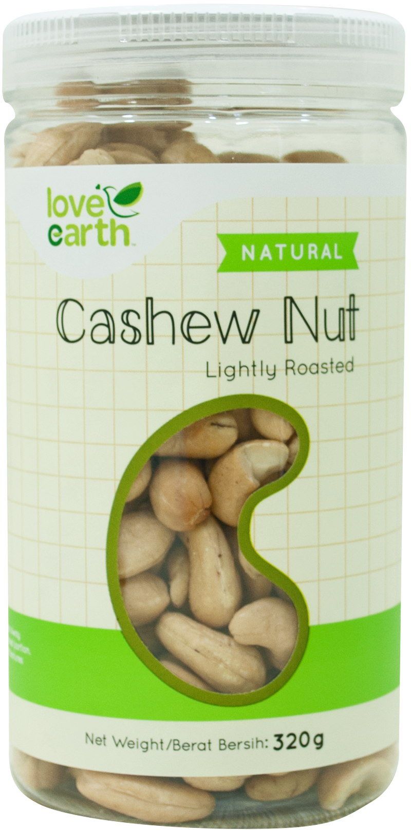 Love Earth Light Roasted Natural Cashew Nut 320g