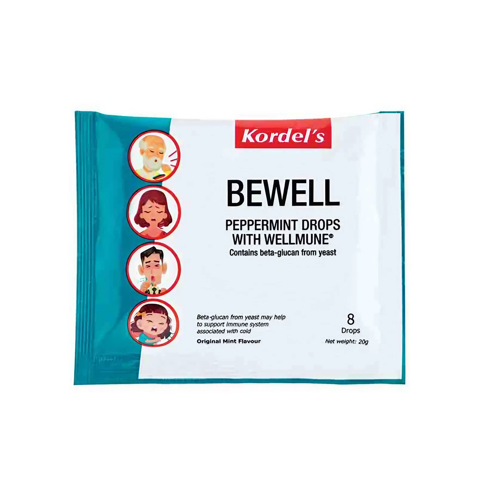 Kordel's Bewell Wellmune Peppermint Drops 12's