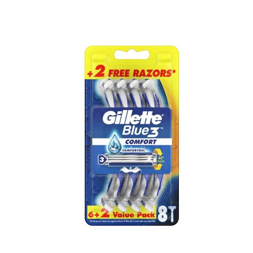GILLETTE BLUE 3 DISPOSABLE COMFORT 8'S