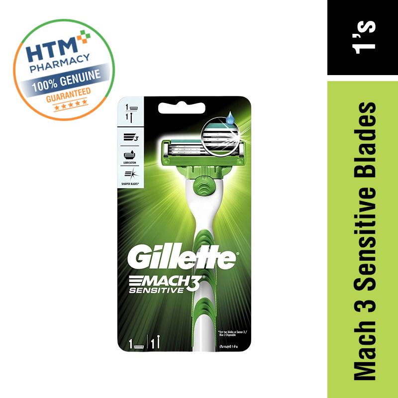 GILLETTE MACH 3 SENSITIVE BLADES CART 1'S