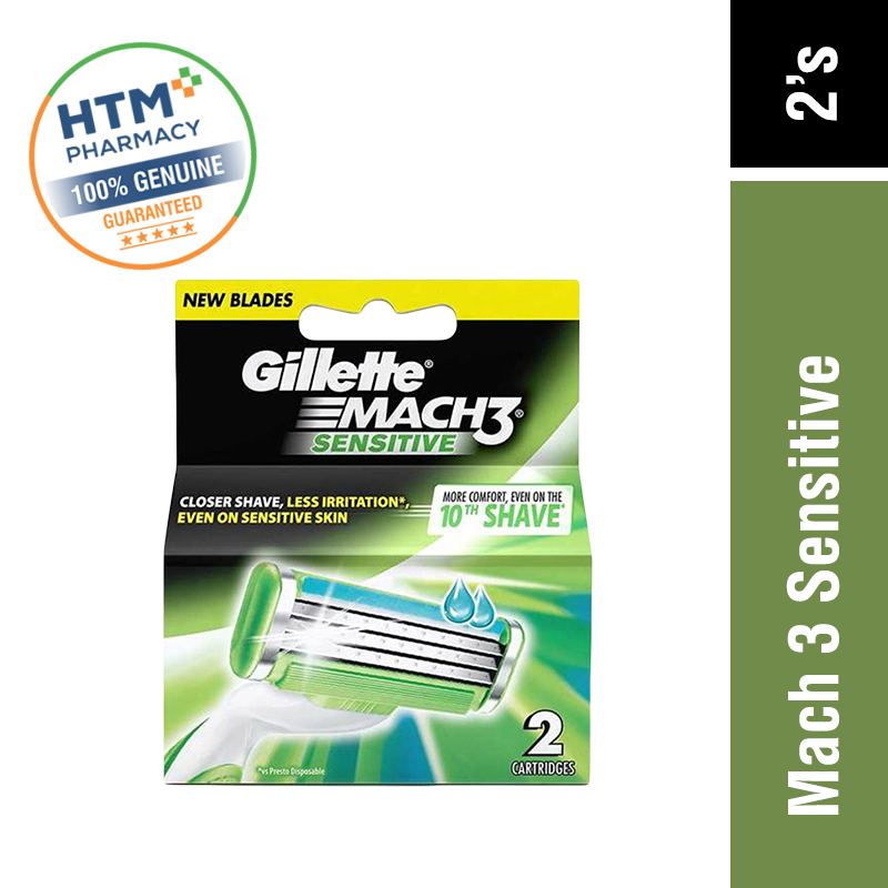 GILLETTE MACH 3 SENSITIVE CART 2'S