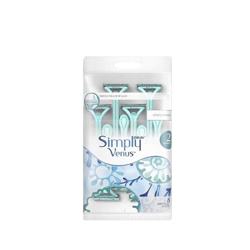 Gillette Simply Venus Blades 2 Disposable Razor 8's