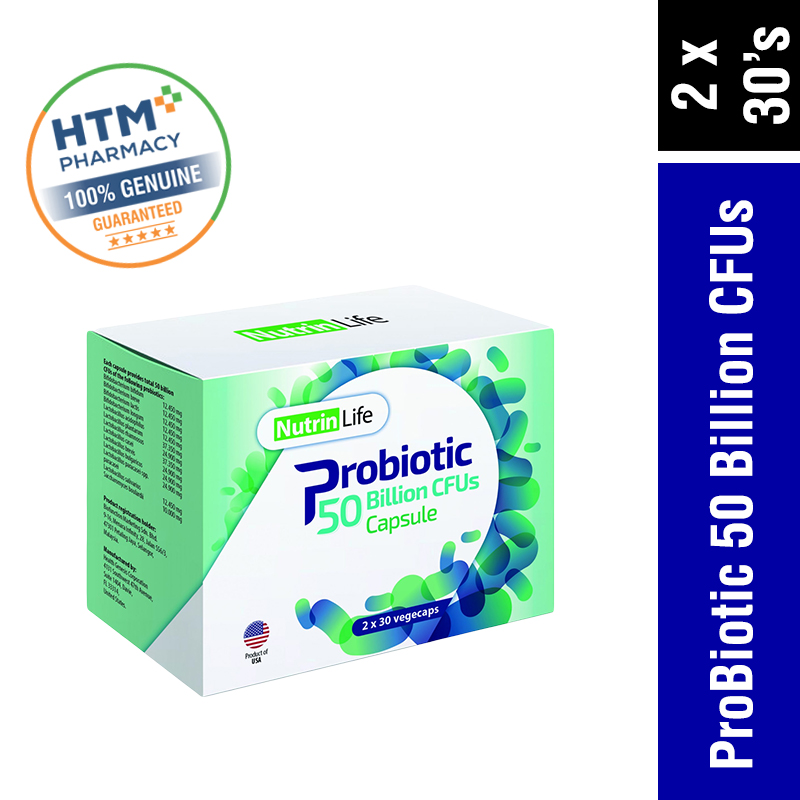 NutrinLife Probiotic 50 Billlion CFUs 2 x 30's
