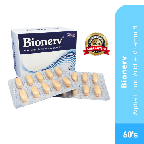 Bionerv Alpha Lipoic Acid & Vitamin B 60’s 100% Genuine & Original Advanced Nerve Health Support