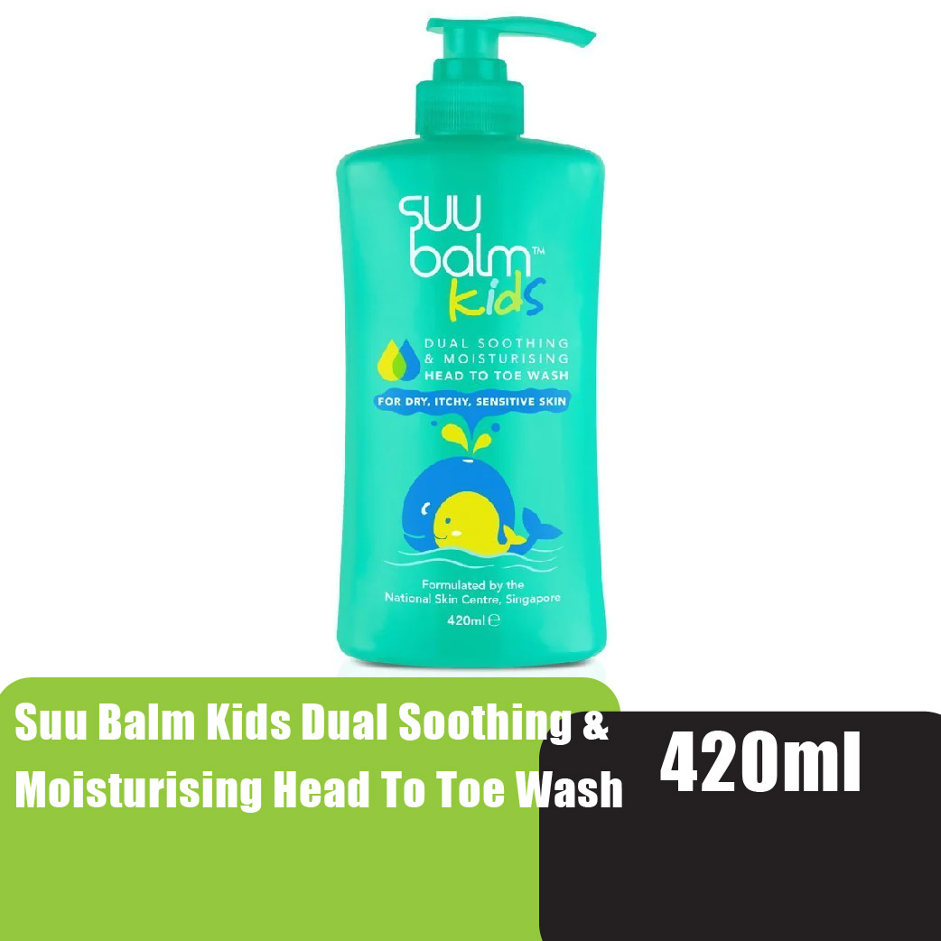 Suu Balm Kids Dual Soothing & Moisturising Head To Toe Wash 420ml