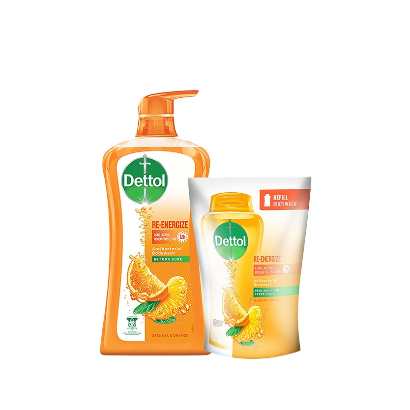 Dettol Bodywash 950ml + Refill 250ml - Re-energize