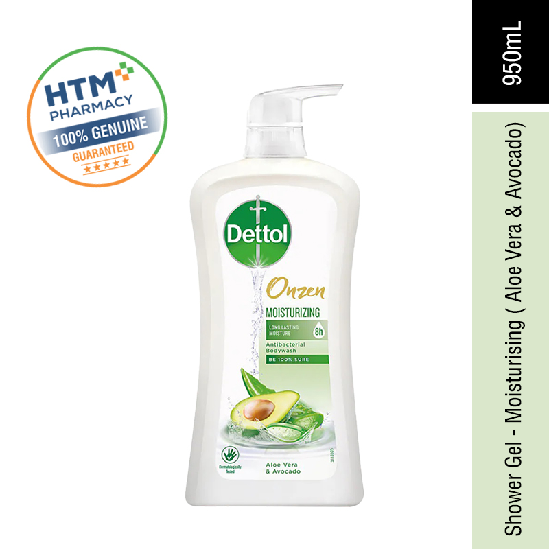 DETTOL SHOWER GEL 950ML- MOISTURIZING (ALOE VERA & AVOCADA)