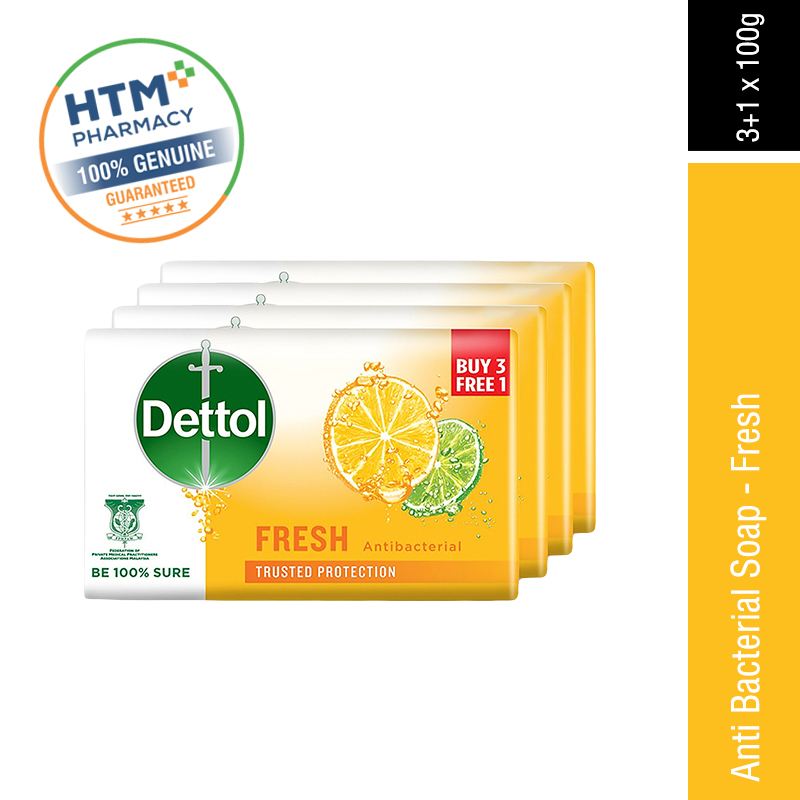 DETTOL SOAP 3+1 x 105G - FRESH