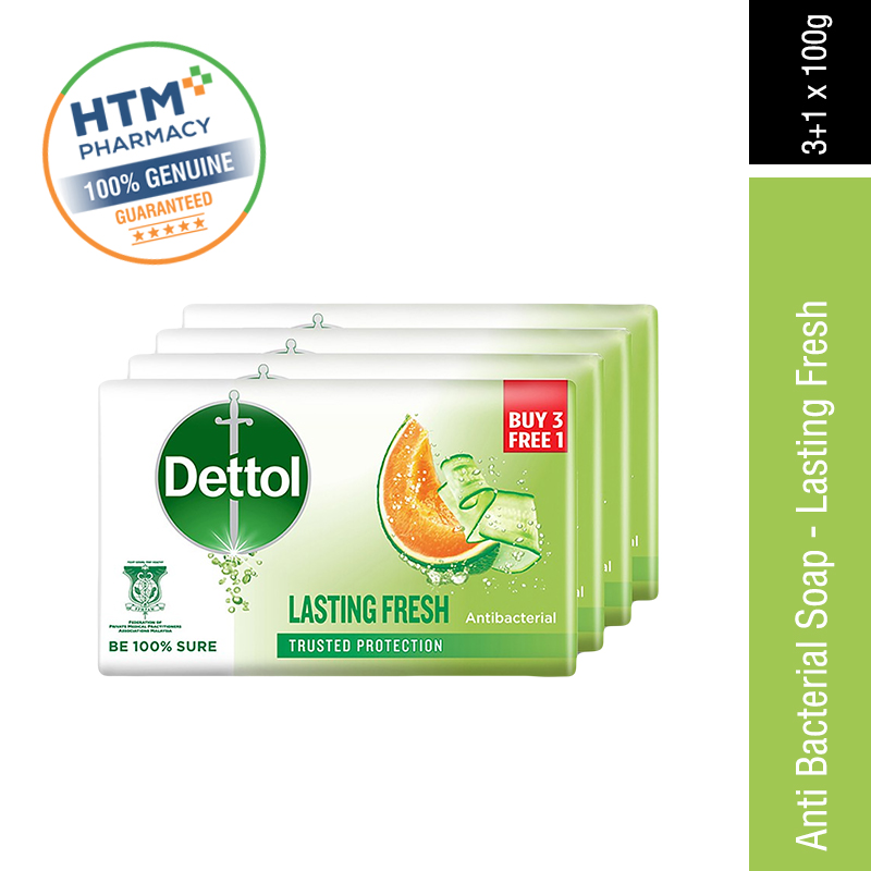 DETTOL SOAP 3+1 x 105G - LASTING FRESH