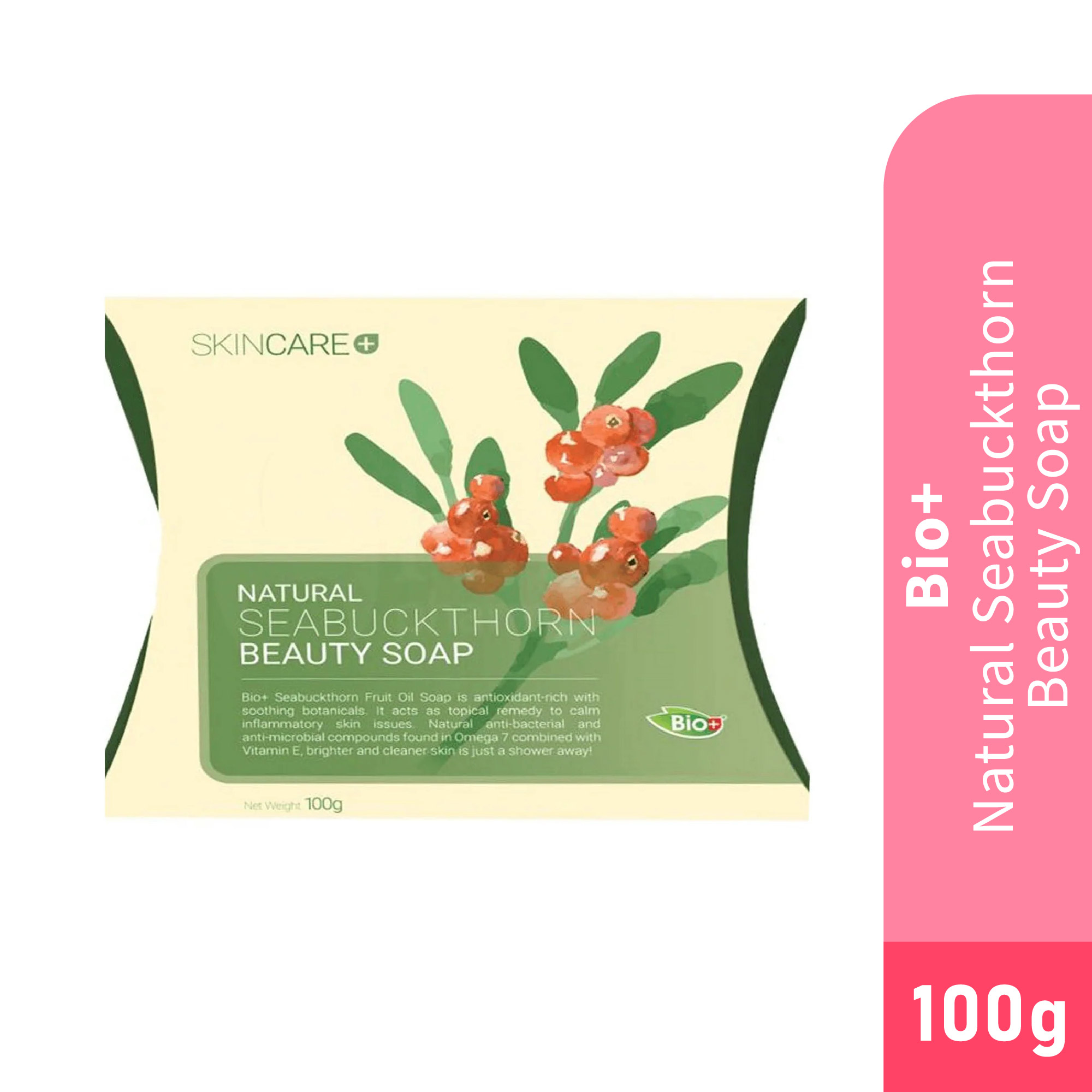 BIO+ Natural Seabuckthorn 沙棘 Beauty & Brightening Face Soap 100g Sabun Whitening 提亮保湿肥皂