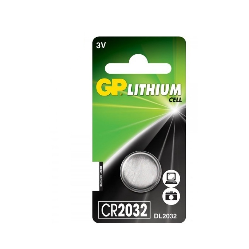 GP BATTERY CR2032 LITHIUM CELL 3V 1'S