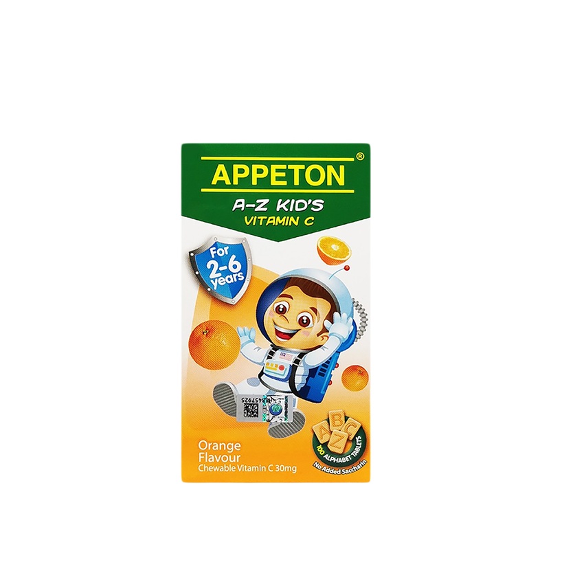 Appeton A-Z Kid'S Vitamin C 30MG 100'S - Orange