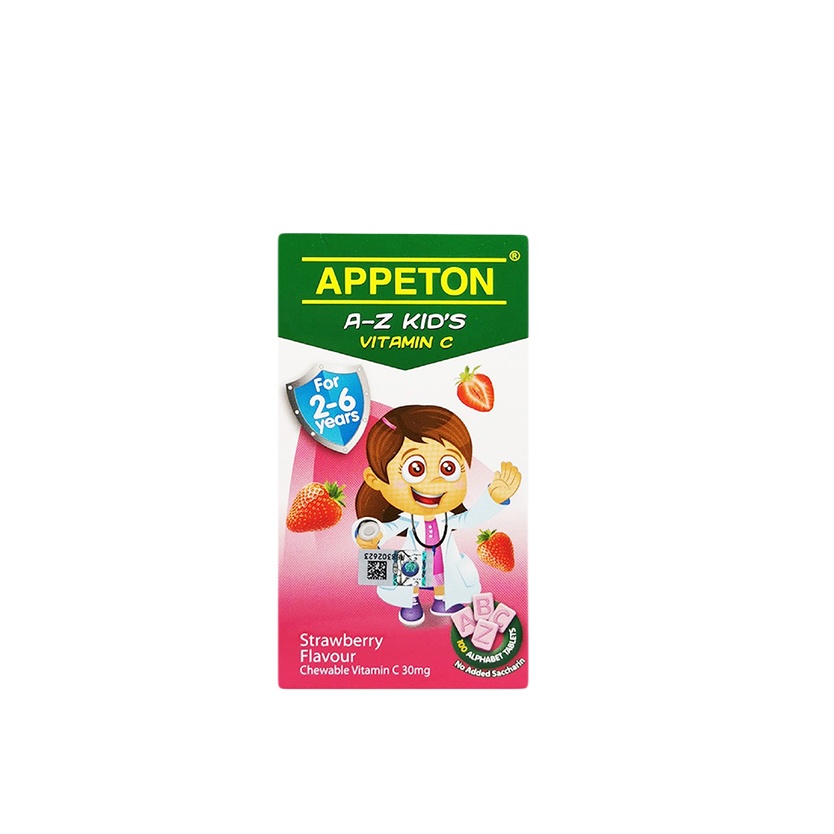 Appeton A-Z Kid'S Vitamin C 30MG 100'S - Strawberry