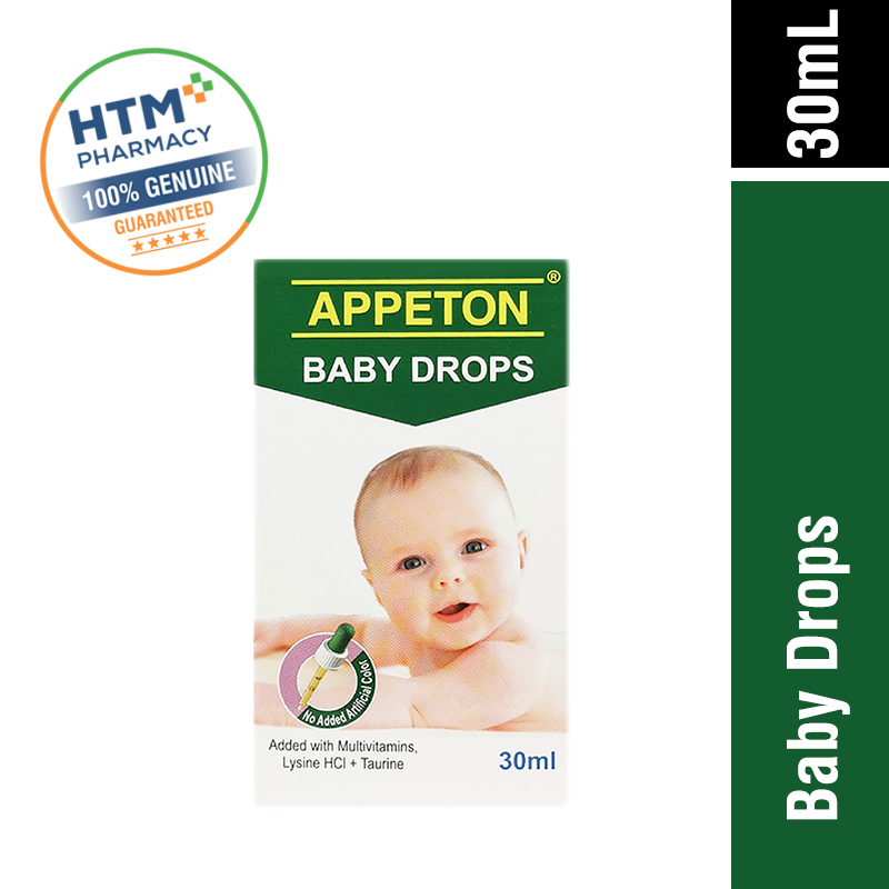 Appeton Baby Drops 30ml (with Multivatiamins, Lysine HCI + Taurine)