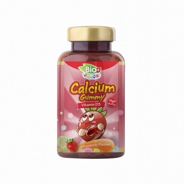 Bio+ Junior Calcium Gummy With Vitamin D3 (Strawberry Flavour) 80's