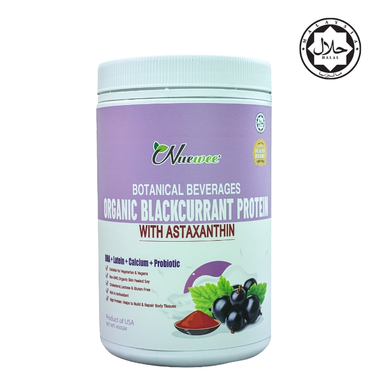 Nuewee Organic Blackcurrant Protein with Astaxanthin (450g) Vegan