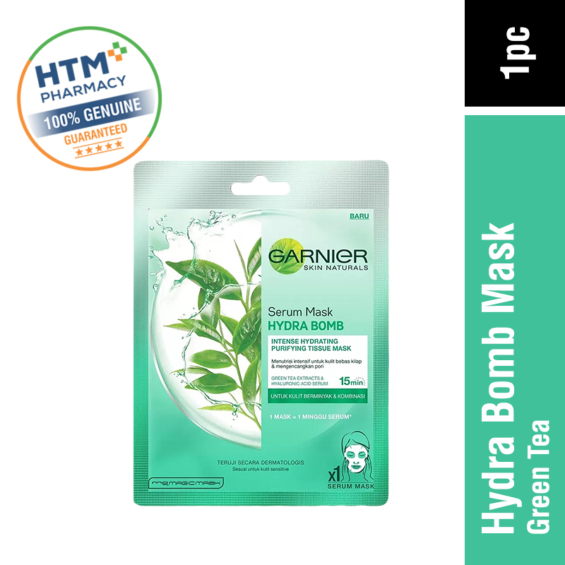 GARNIER Skin Hydra Bomb Green Tea Mask- Hydration Mask , Face Mask , 面膜