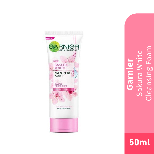 GARNIER Sakura White Cleansing Foam 50ml - Cleanser, Skincare, 洗脸霜