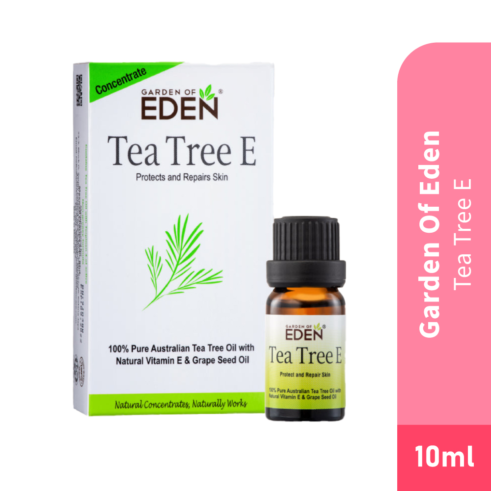 GARDEN OF EDEN Tea Tree E Serum 10ml - With Natural Vitamin E & Grapeseed Oil 