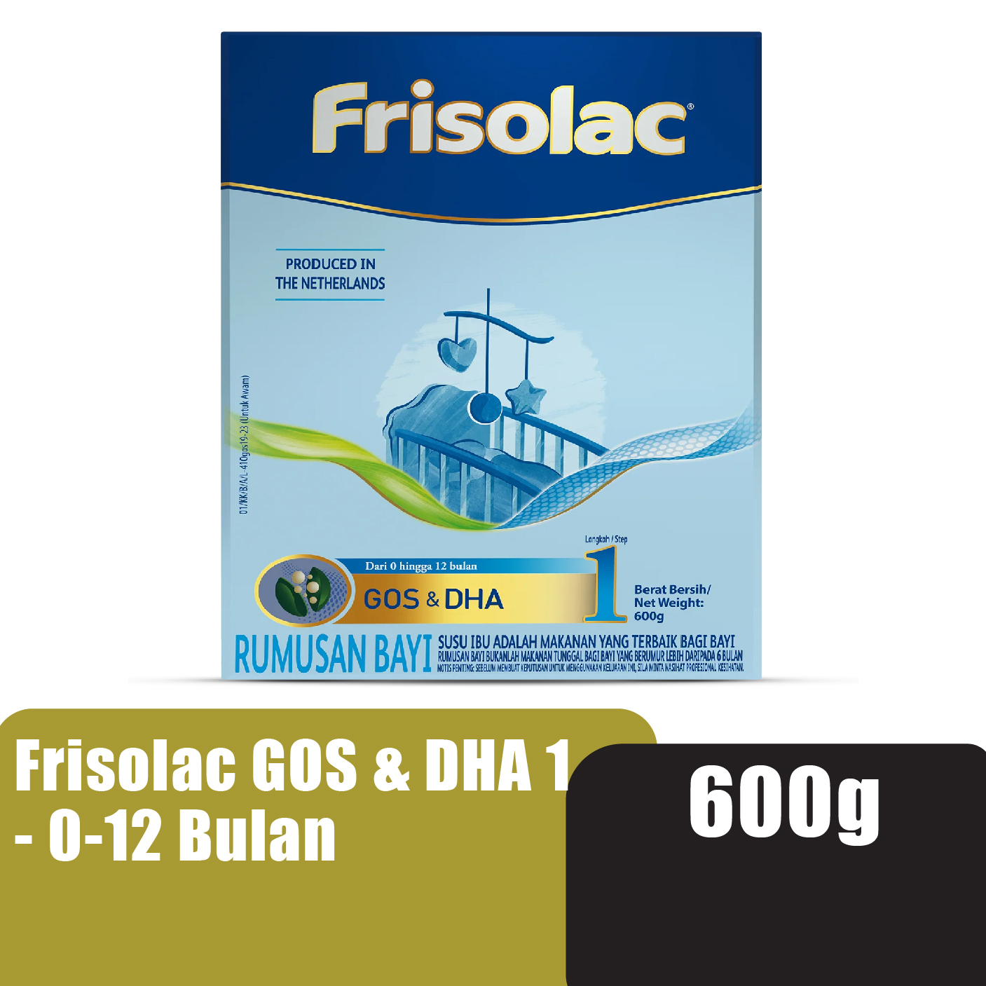 FRISOLAC Gos & Dha Step 1 (0-12 Bulan) Milk Powder 600g - Susu Tepung Infant / Baby Milk Formula 奶粉