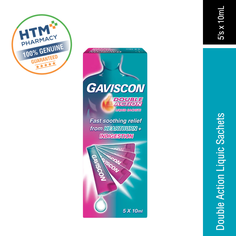 Gaviscon Double Action Liquid Sachets 5 X 10ML