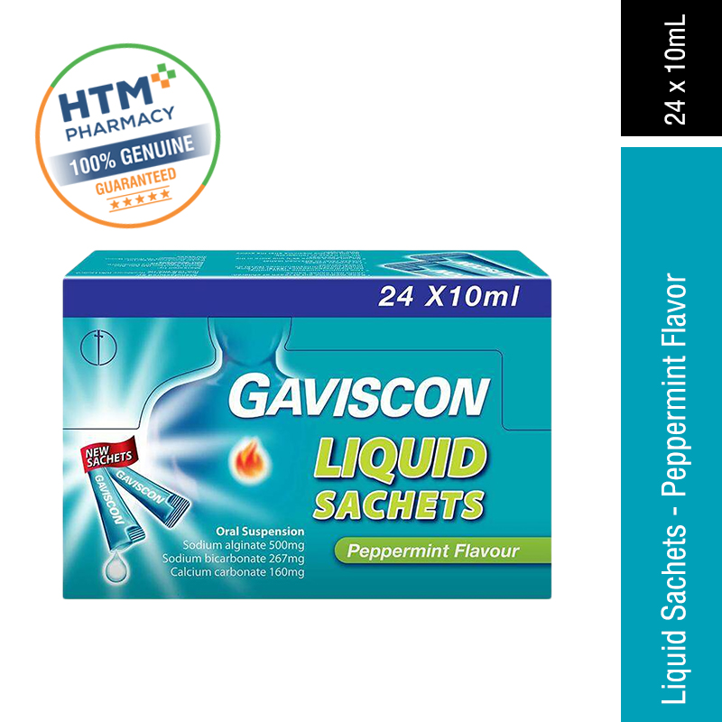 Gaviscon Pep. Liquid Sachet 10ML 24's