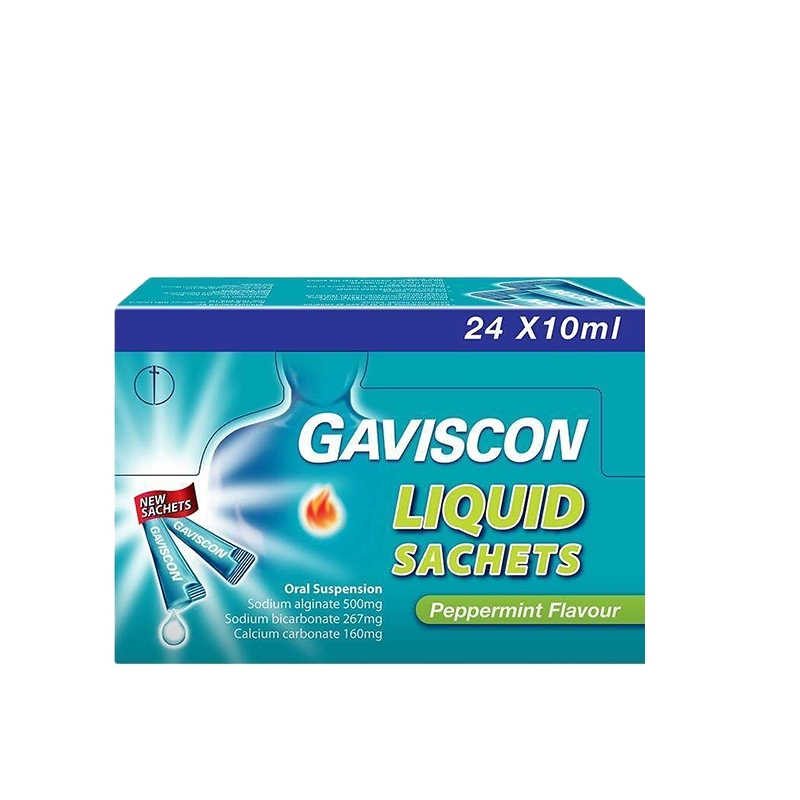 Gaviscon Pep. Liquid Sachet 10ML 24's