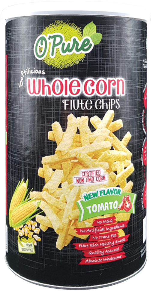 O'Pure Snack Chips Tomato 80g (Whole Corn Flute)